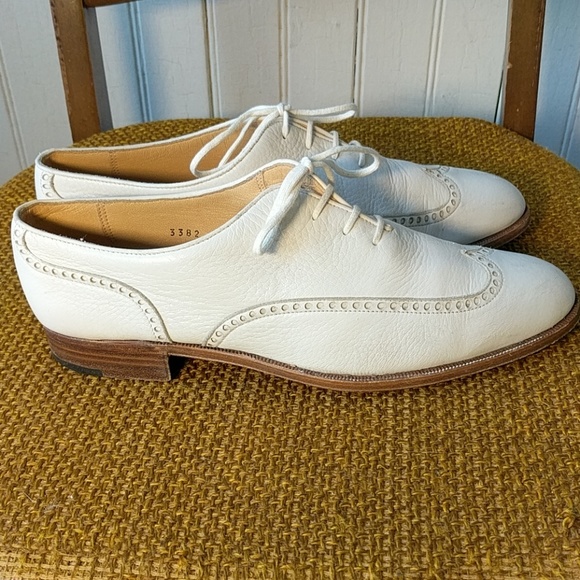 Gravati Neiman Marcus white wingtip oxfords 8.5 N - Picture 2 of 7